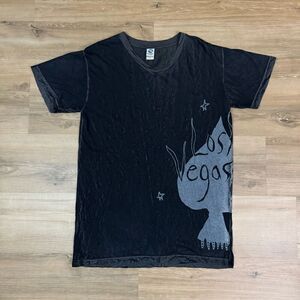Lost Vegas Size M Tim Burton Neon Museum Graphic Tee Black Spade Artsy Exhibit